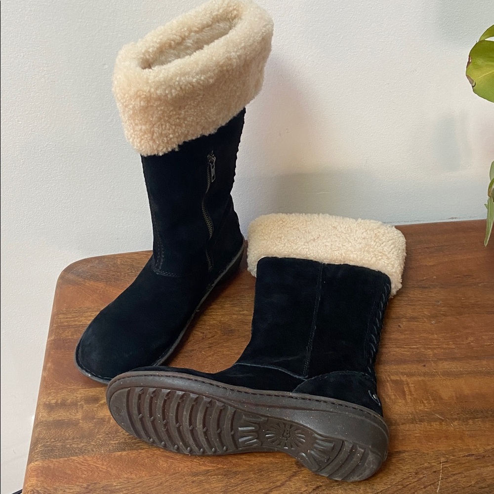 UGG Black and Tan Winter Boots - Picture 10 of 10